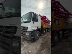 عملية التصنيع الهيدروليكية المستخدمة شاحنة مضخة خرسانة 46 متر لشركة بوتزماستر في عام 2014